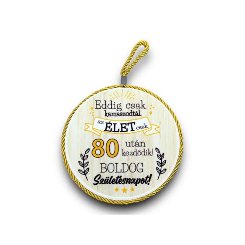 Edényalátét Kerámia "80 BOLDOG SZÜLETÉSNAPOT"