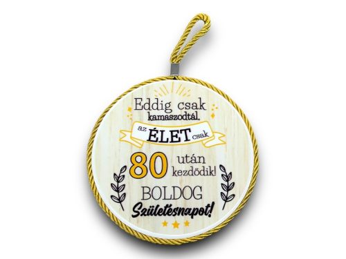 Edényalátét Kerámia "80 BOLDOG SZÜLETÉSNAPOT"